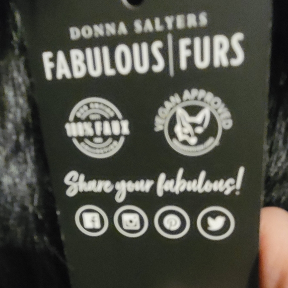 New with tags! FREE SHIPPING!Womens black fox cascade full length faux fur coat - Picture 7 of 9